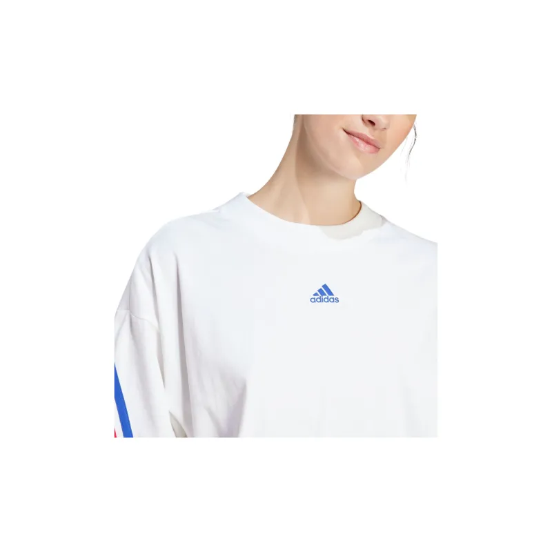 Adidas Women's Future Icons 3 Stripes T Shirt White-4