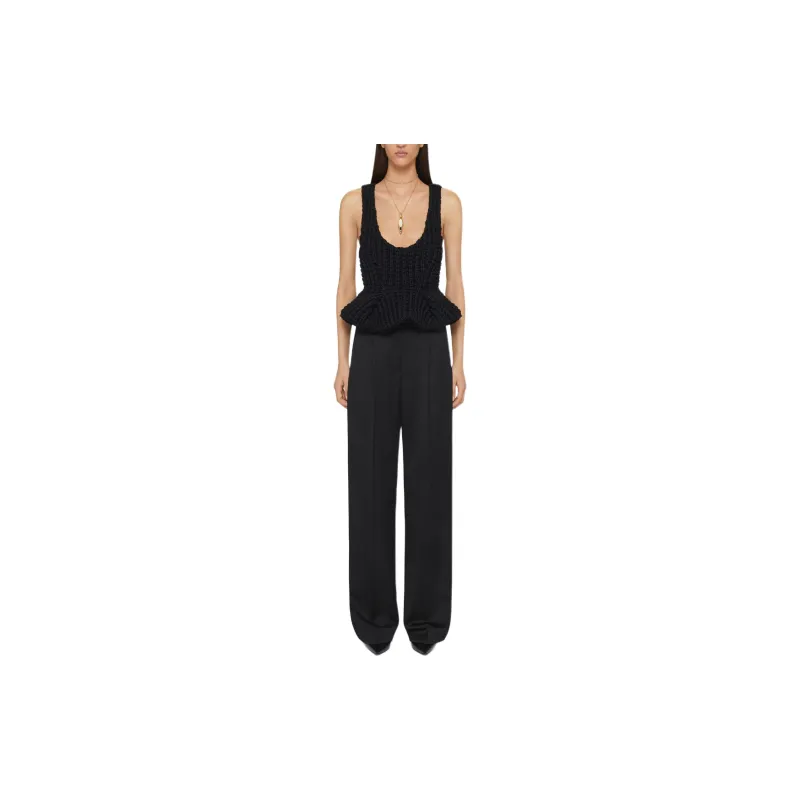 Givenchy Fitted Sleeveless Scoop Neck Top 'Black'-1
