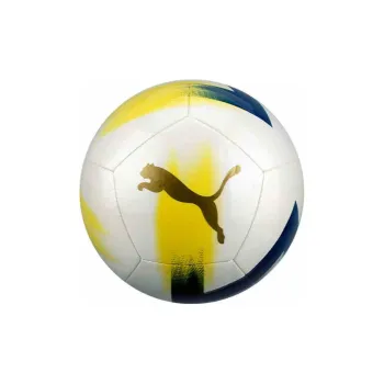 PUMA Size 5 Soccer Machine Stitched Soccer Ball Unisex White Gold Yellow