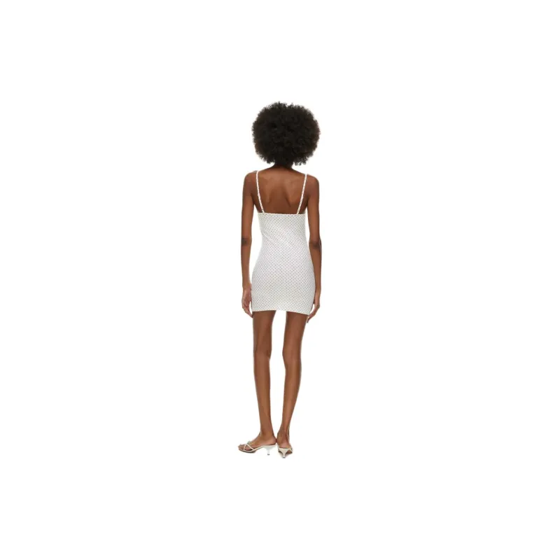 ARITZIA Sunday Best Chill Rolo Dress Slip Dresses Women's White Dark Ruby Red/White Base Deep Gemstone Red-3
