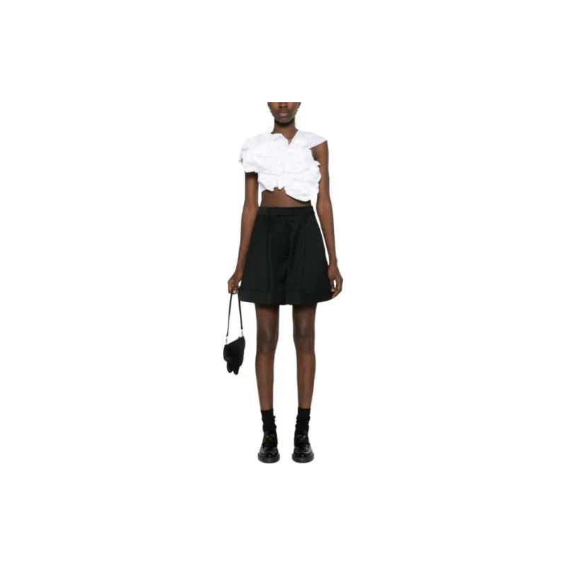 SIMONE ROCHA Floral-appliqué Cotton Blouse-2