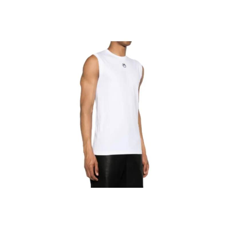 Marine Serre Tank Tops Men's White-4