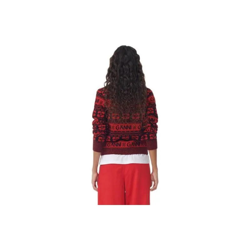 GANNI FW23 Sweater Women's True Red-2
