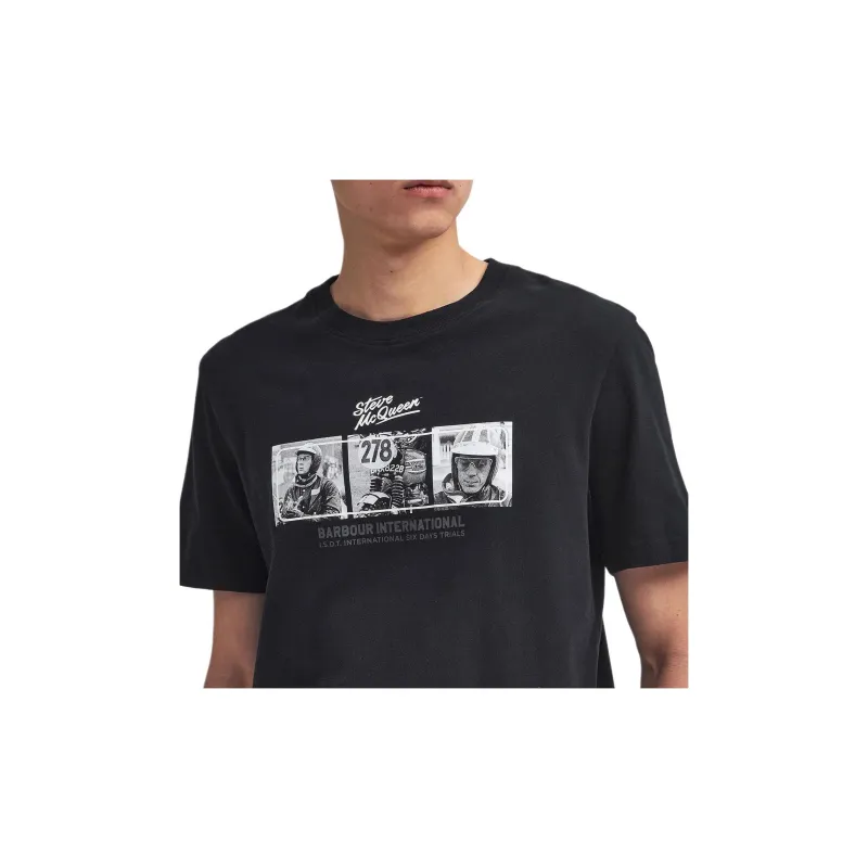 BARBOUR SS24 T Shirt Men's Black-4