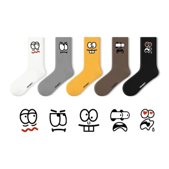 Primeet Mid Calf Socks Unisex 5 Pack