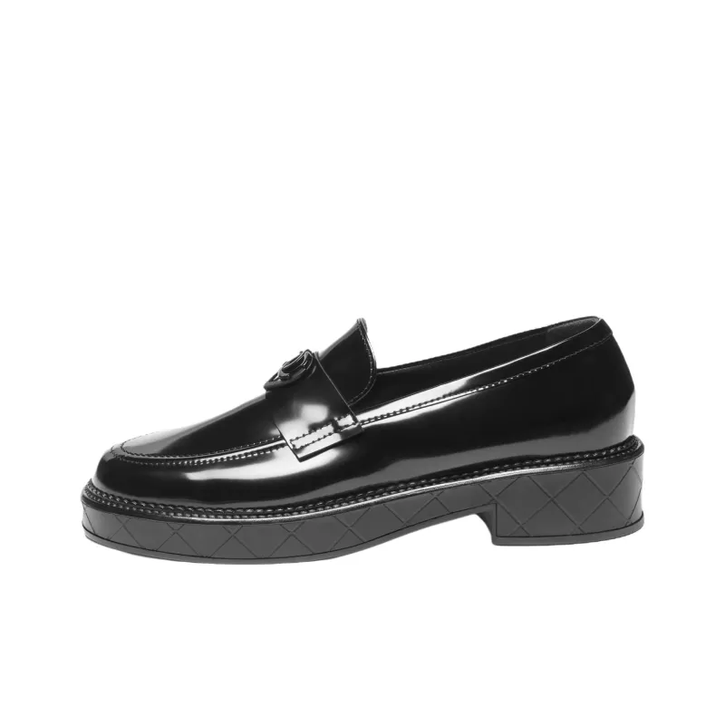 CHANEL 24K Loafers 4cm Women's Black-0