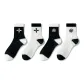 Black Four-Leaf Clover+White Four-Leaf Clover+Black Floral+White Flower[4 Pack]