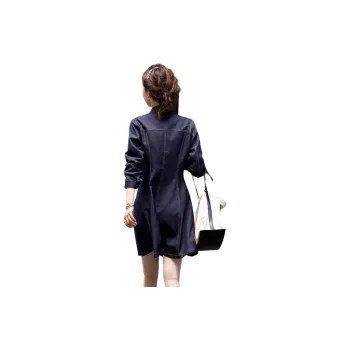 【dme】 Long Sleeved Dresses Women's Navy Blue