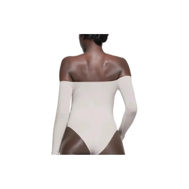SKIMS ESSENTIAL OFF THE SHOULDER BODYSUIT Bodysuits Women's STONE/Stone Color-2
