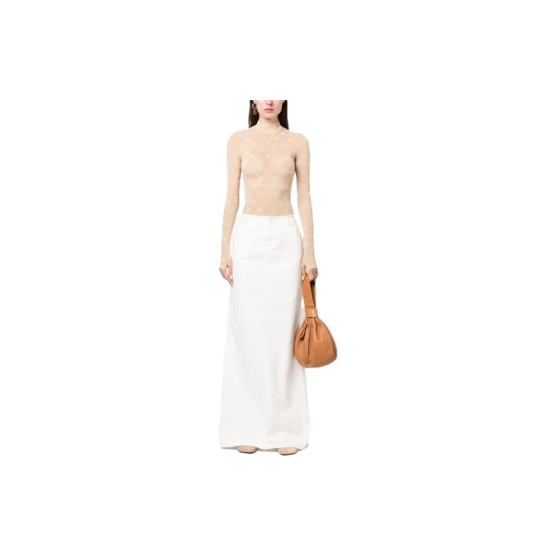 Marine Serre Second Skin Monogram Flocked Top-1