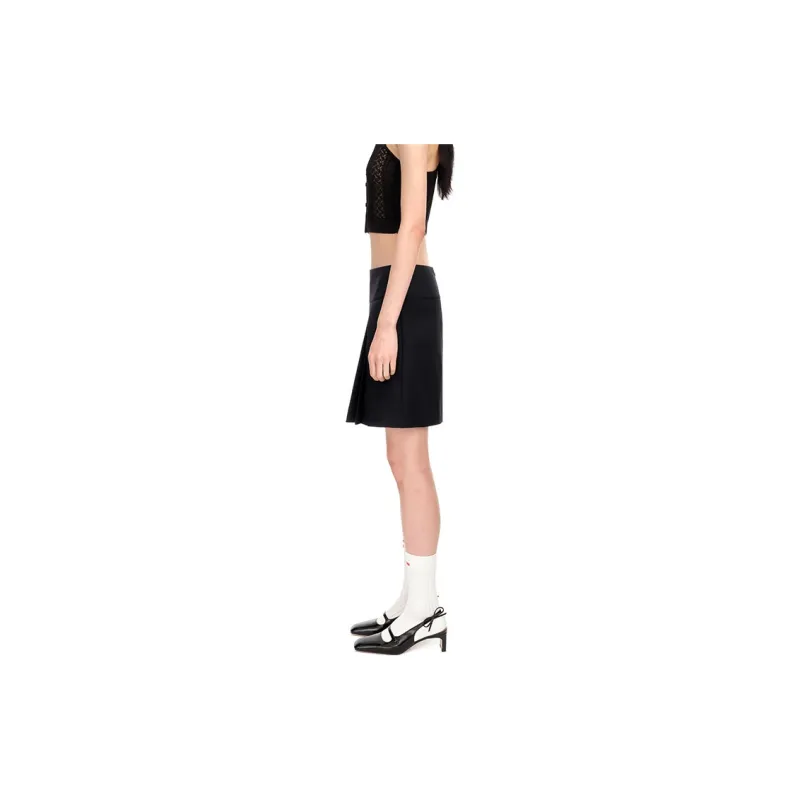SHUSHUTONG Casual Short Skirts Women's Black-2