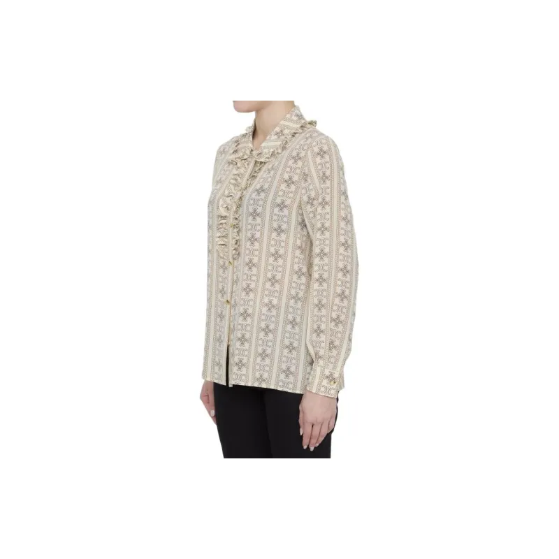 CELINE Shirts Women's Khaki-4