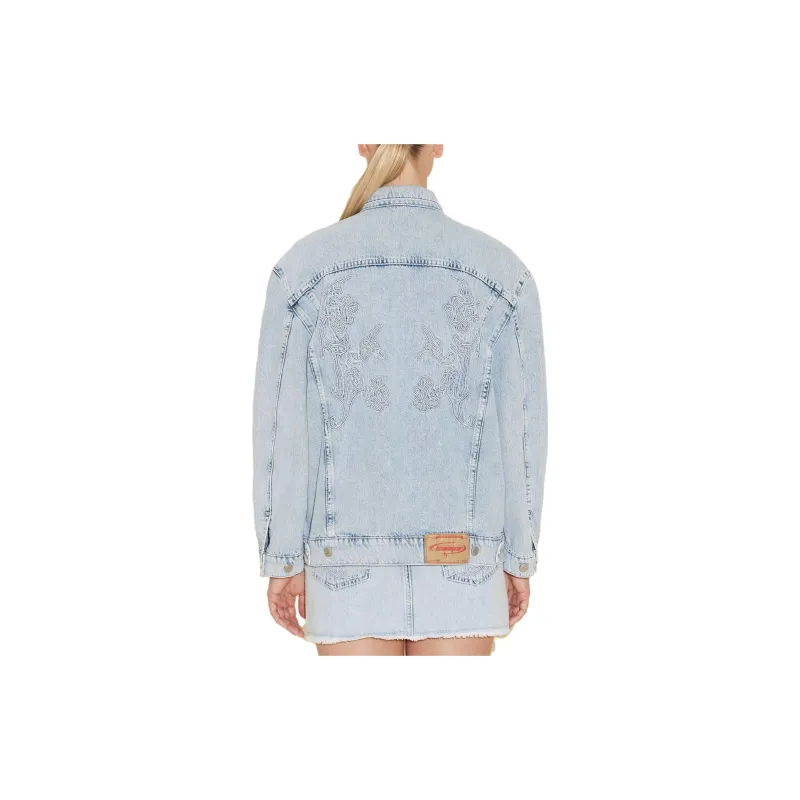 HOLZWEILER Denim Jackets Women's Light Blue-2