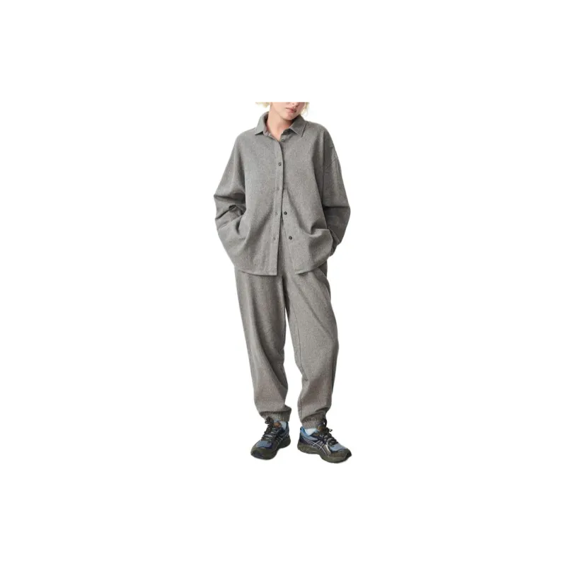 AMERICAN VINTAGE A.M FW24 TROUSERS VYLOW Casual Pants Women's Heather Grey/Stone Grey-2