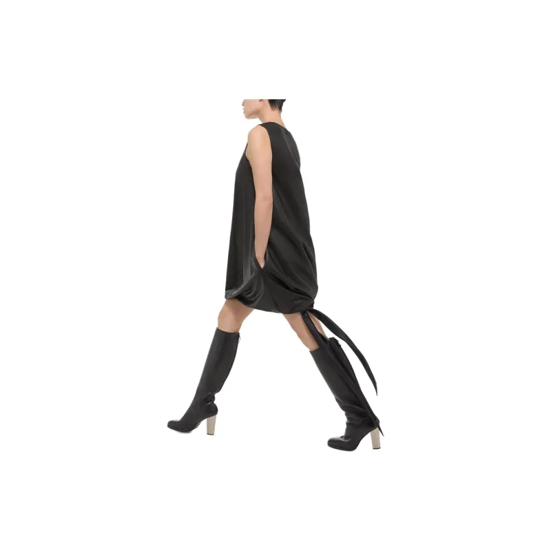 Helmut Lang Leather Puffball Minidress-5