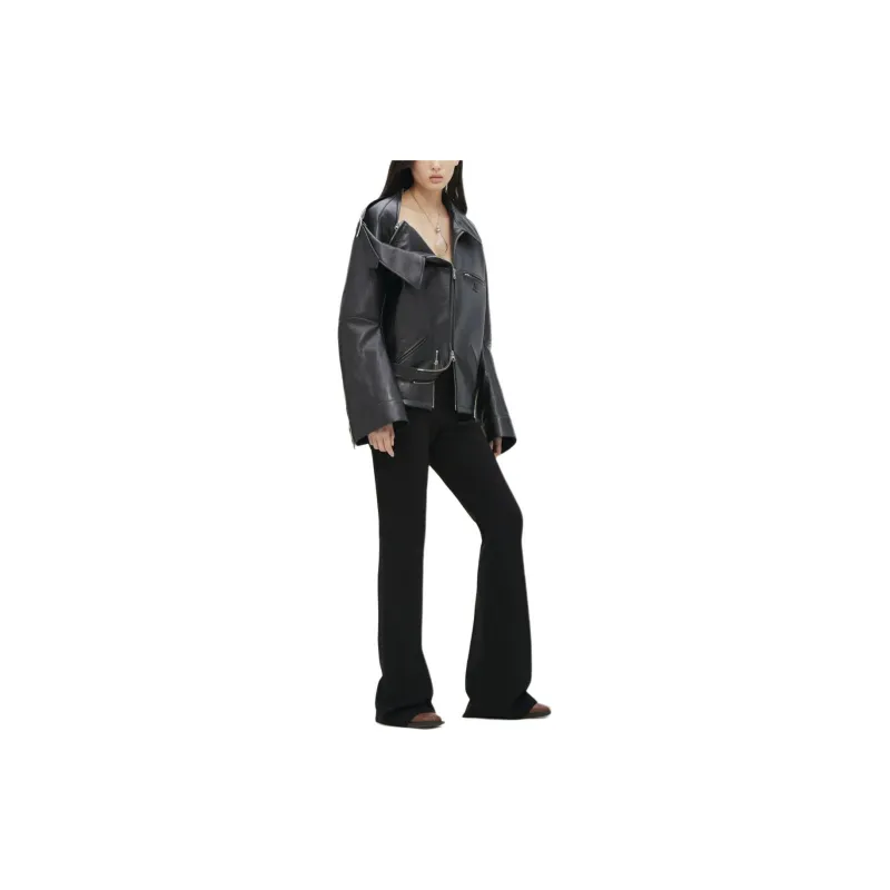 COURREGES Leather Biker Jacket-4