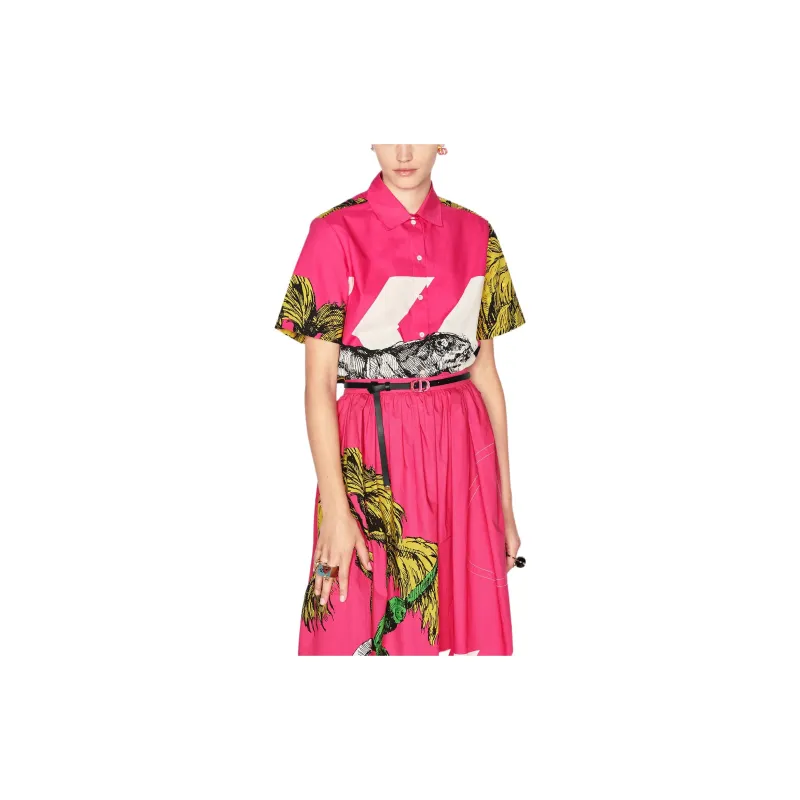 DIOR Quarterly New Products Crop Tops Women's Pink-4