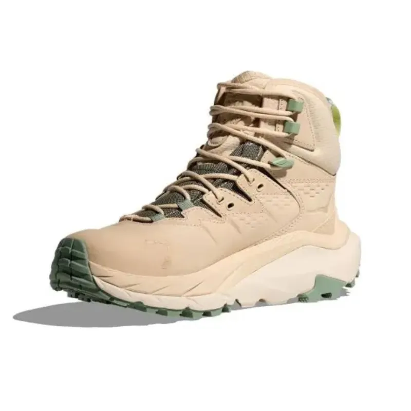 HOKA ONE ONE Kaha 2 Anti Slip Wear Resistant Mid Top Hiking Shoes Women's Oak White-2