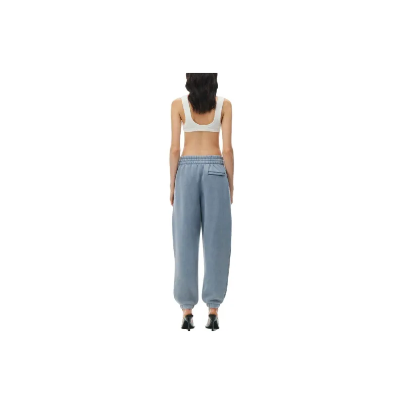 Alexander Wang SS24 Knitted Sports Pants Women's Gray Blue-2