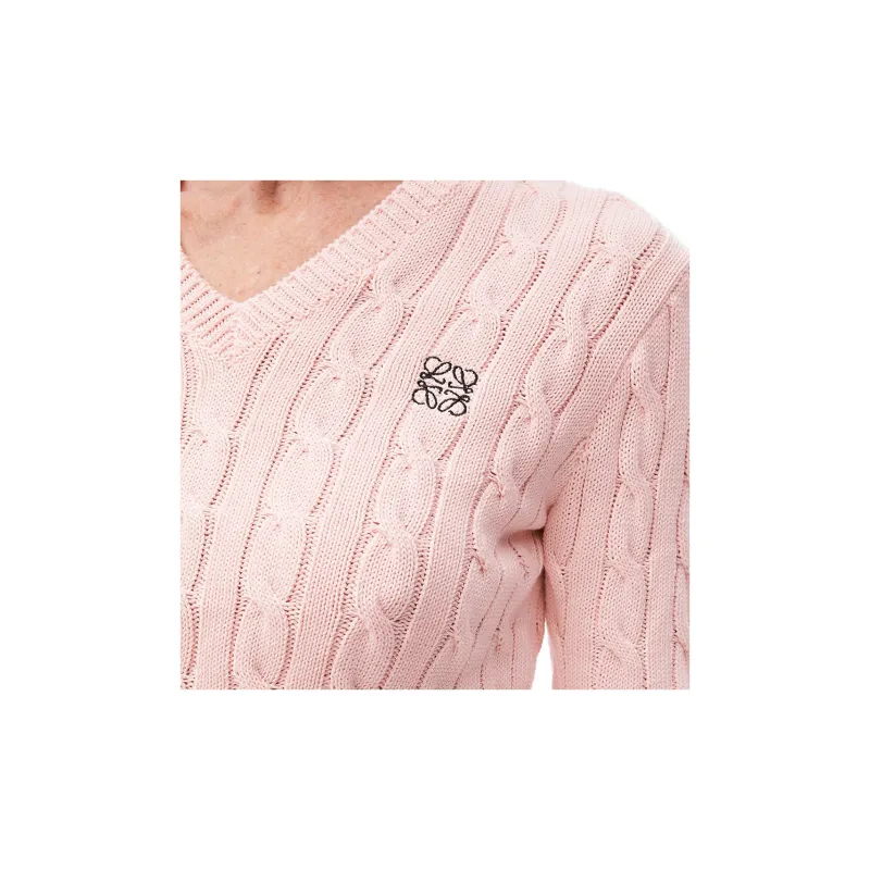 LOEWE FW24 Knitwear Women's Baby Pink-4