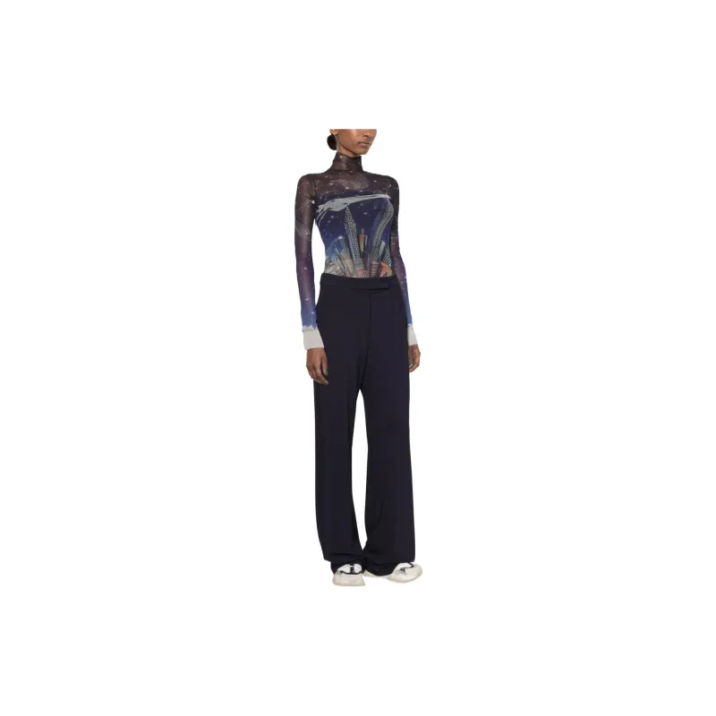CASABLANCA Print Mesh Top 'Vol De Nuit'-1