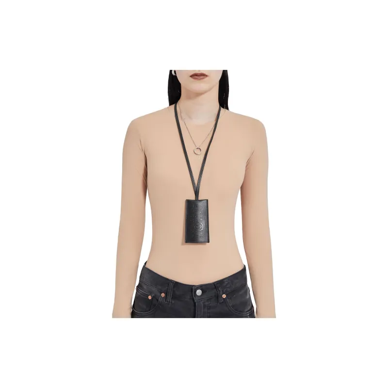 MM6 Maison Margiela Logo Printed Crewneck Bodysuit-1
