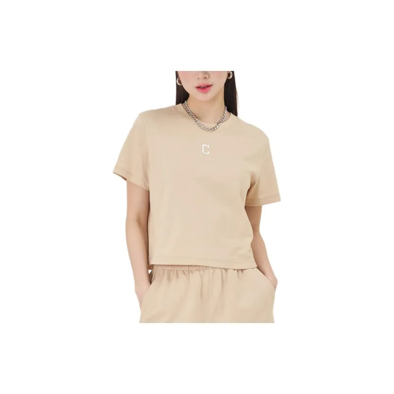 MLB T Shirt Women's Light Beige-2