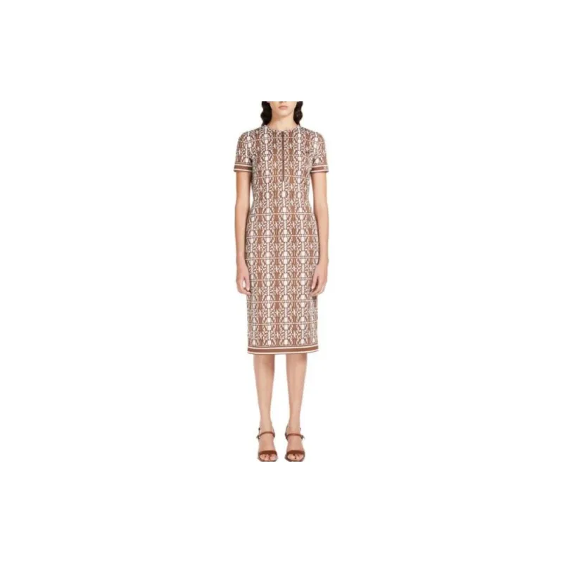 MaxMara Short Sleeved Dress Women's Bronze-1