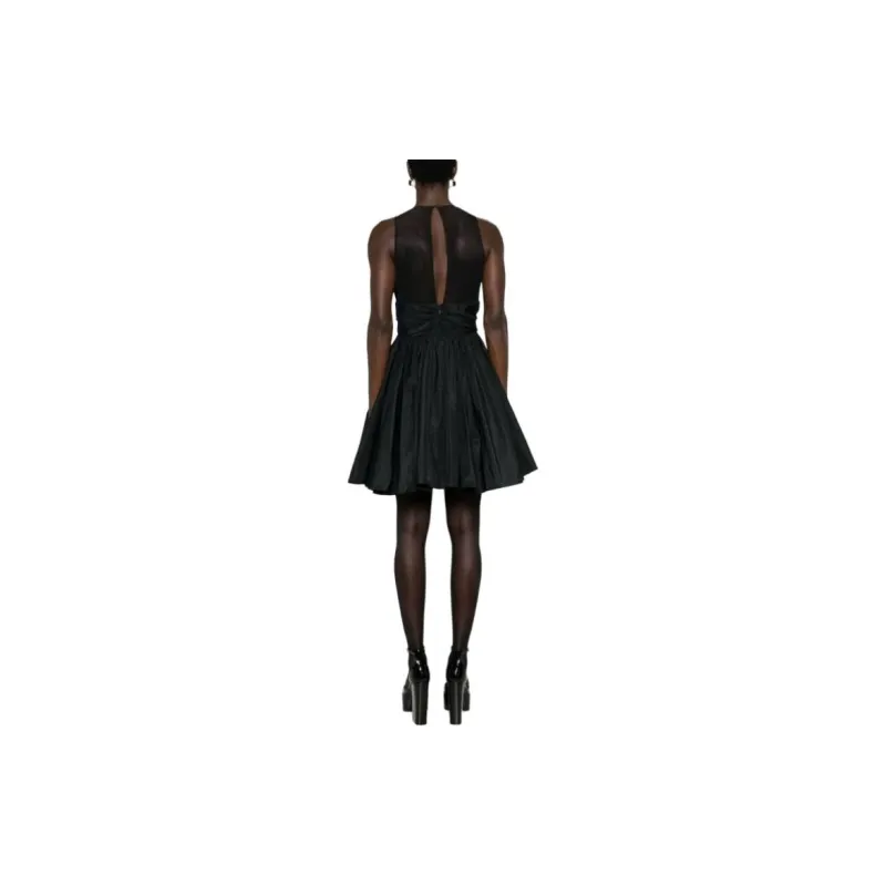 PINKO Sleeveless Ruffled Hem Mini Dress-2
