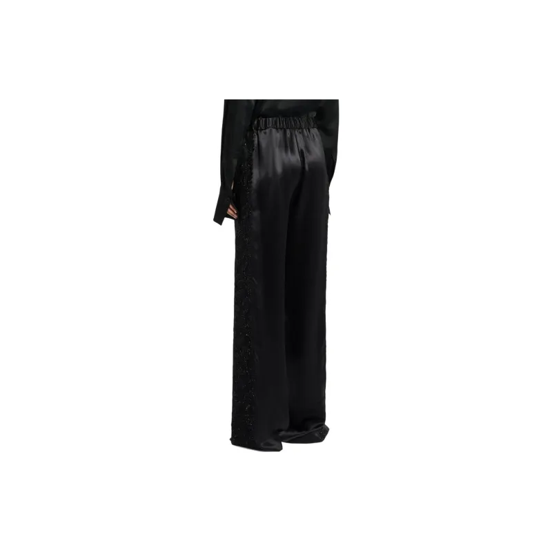 VERSACE Wide leg Silk Trousers-2