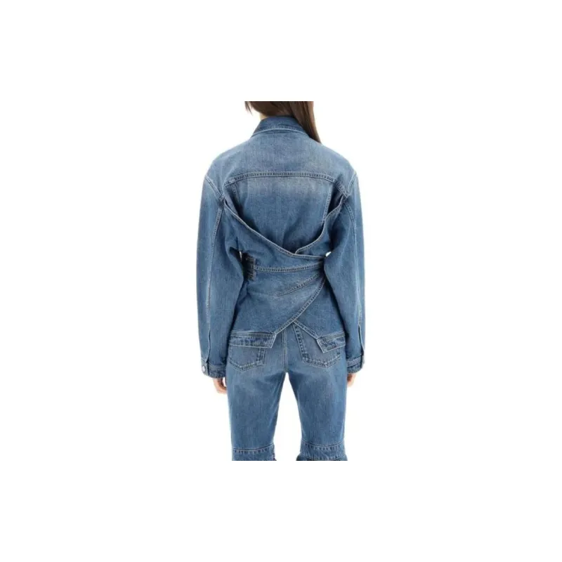 Alaia Denim Jacket Women's Blue-2