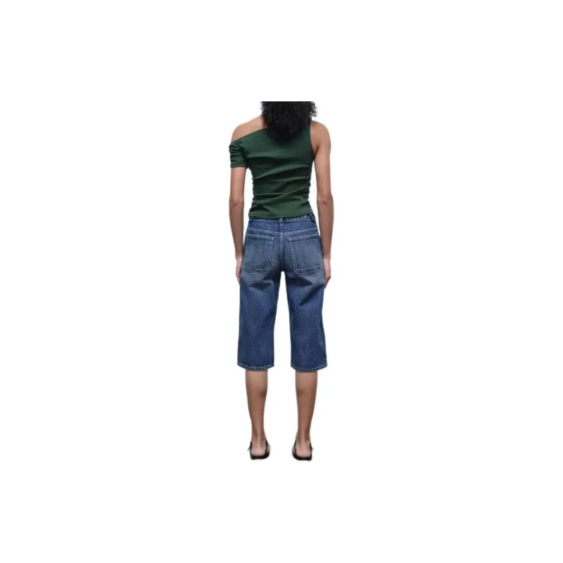 ZARA Tank Tops Women's Dark Green-3