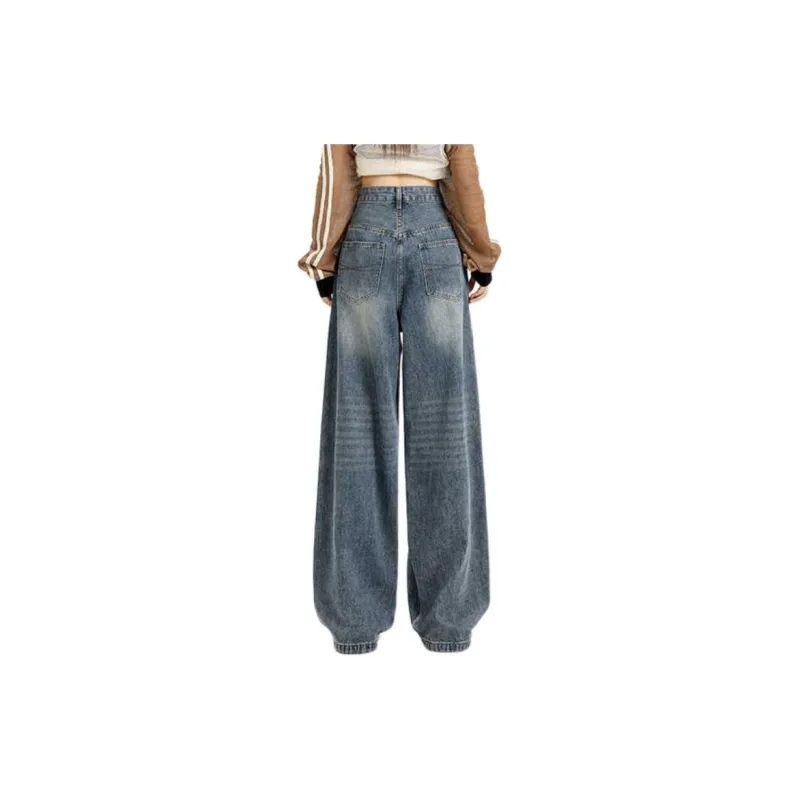 YINLEI Jeans Women's Vintage Blue-2