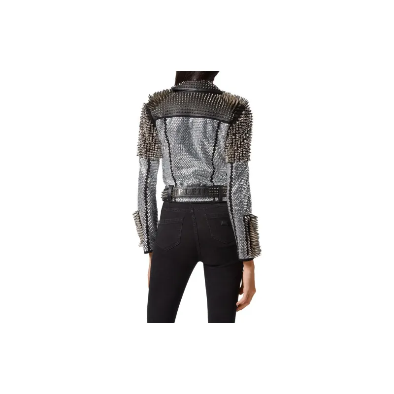 PHILIPP PLEIN Crystal Studded Jacket-2