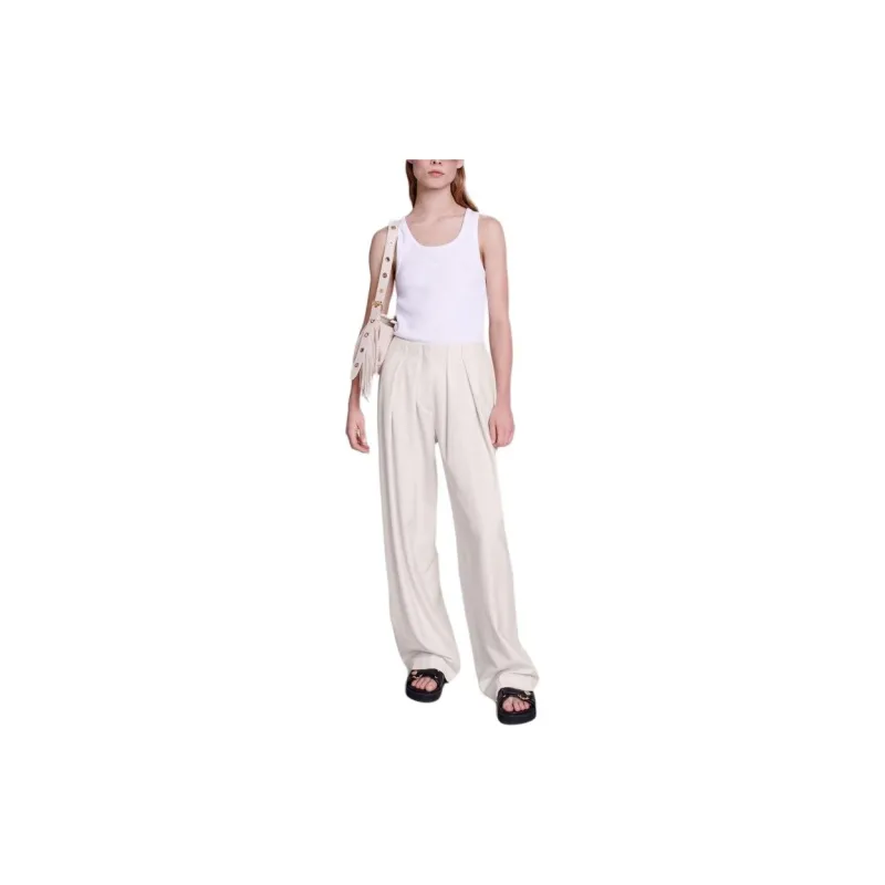 Maje Pleat-detailing Palazzo Pants-1