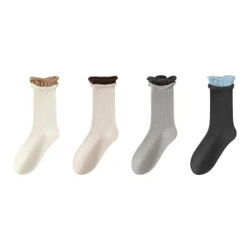 SHIWAJI Mid-Calf Socks Women's 4 Pack