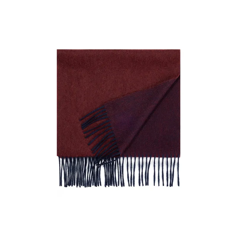 Shanghai Story 100% Cashmere Knit Scarves Women's Coffee Red Gift Box Set-5