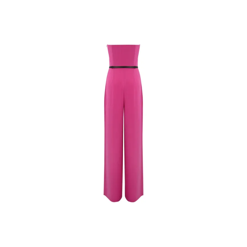 MaxMara Studio Strapless Belted Jumpsuit-1
