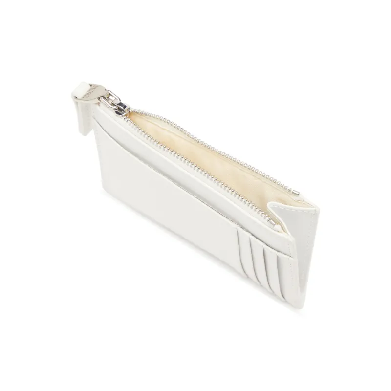 DIESEL Cow Leather Card Holder Women's White-3