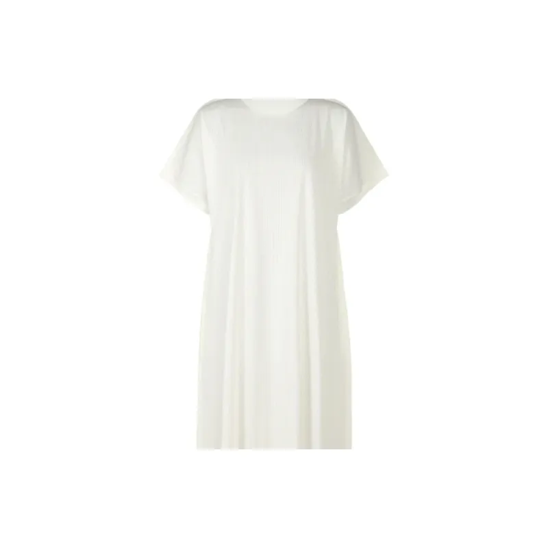 PLEATS PLEASE ISSEY MIYAKE A Poc Form Short Sleeved Midi Dress-1