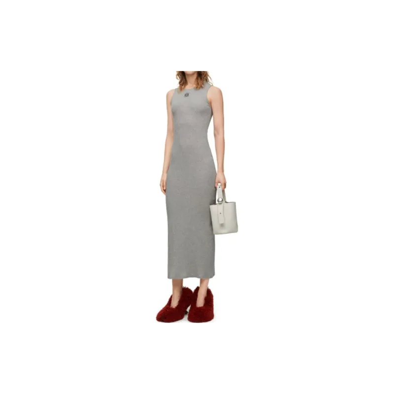 LOEWE SS23 Sleeveless Dress Women's Gray-3