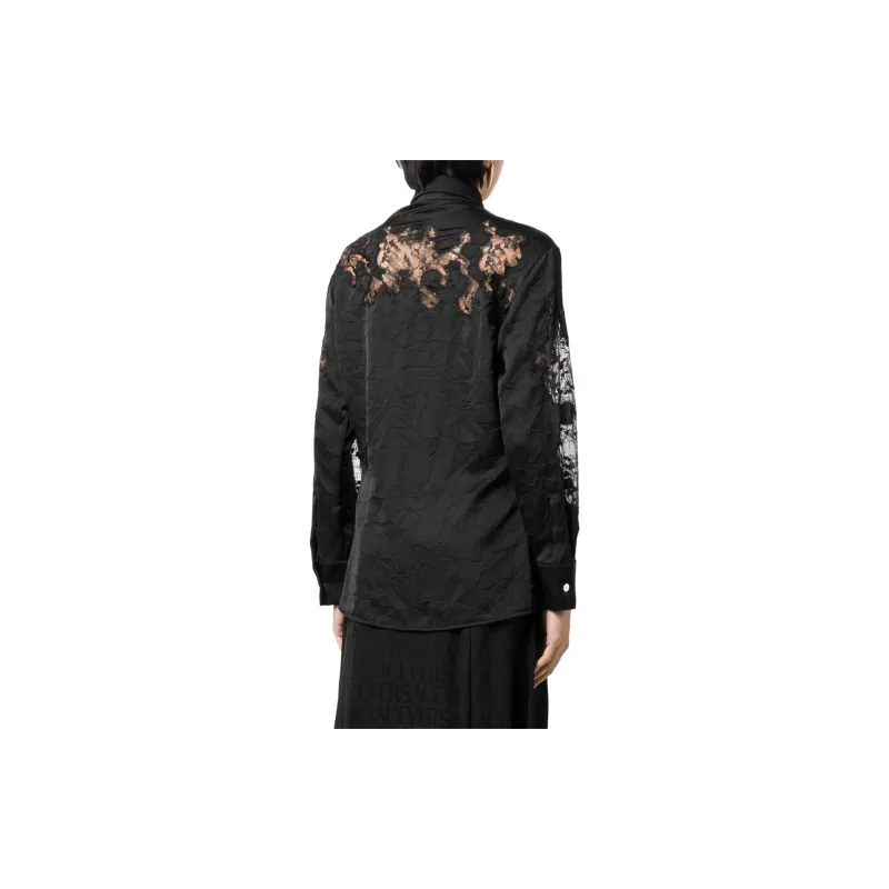 VERSACE Lace Detailed Buttoned Shirt-2