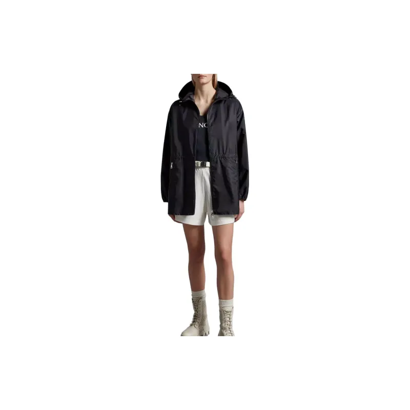Moncler FW23 Wete Hooded Jacket Jackets Coats Women's Black Night Blue-2