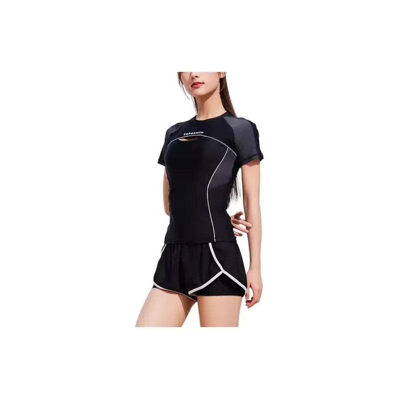 ZOKE Two Piece Swimsuits Women's Black/Dark Gray-2
