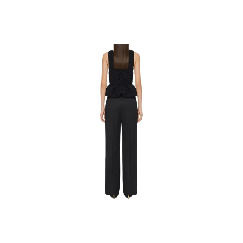 Givenchy Fitted Sleeveless Scoop Neck Top 'Black'-2