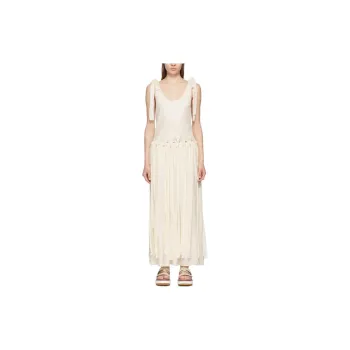 Chloe SS22 Sleeveless Dress Women's Ecru