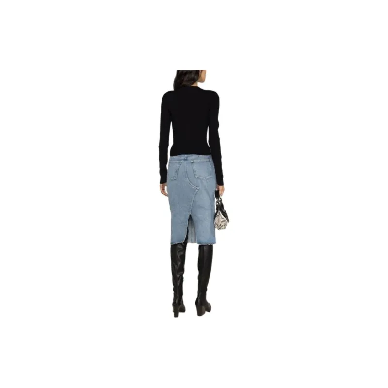 MM6 Maison Margiela Midi Denim Skirt-2