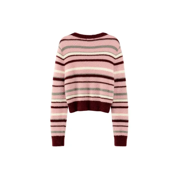 CHUU Knitwear Women's Pink Stripes-1