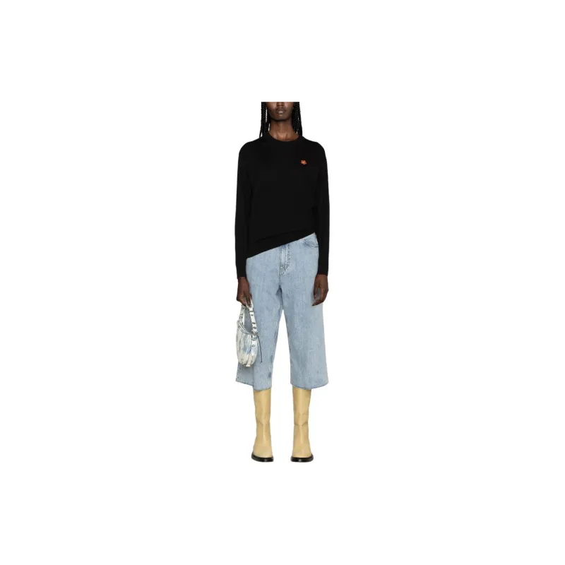 KENZO Boke Flower Crest Embroidered Knitted Sweater-1