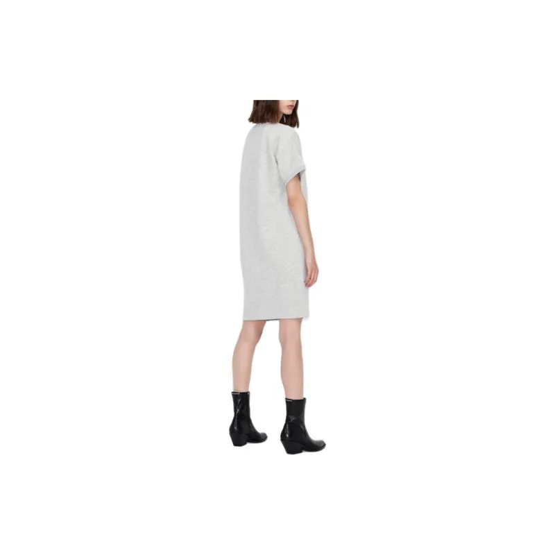 ARMANI EXCHANGEAE Short Sleeved Dress Women's Gray-2